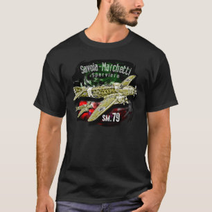 T-shirt Sovia Marcheti sparviero sm-79 Avion italien