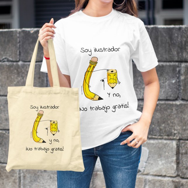 T-shirt Soy ilustrador y no trabajo gratis (Créateur téléchargé)