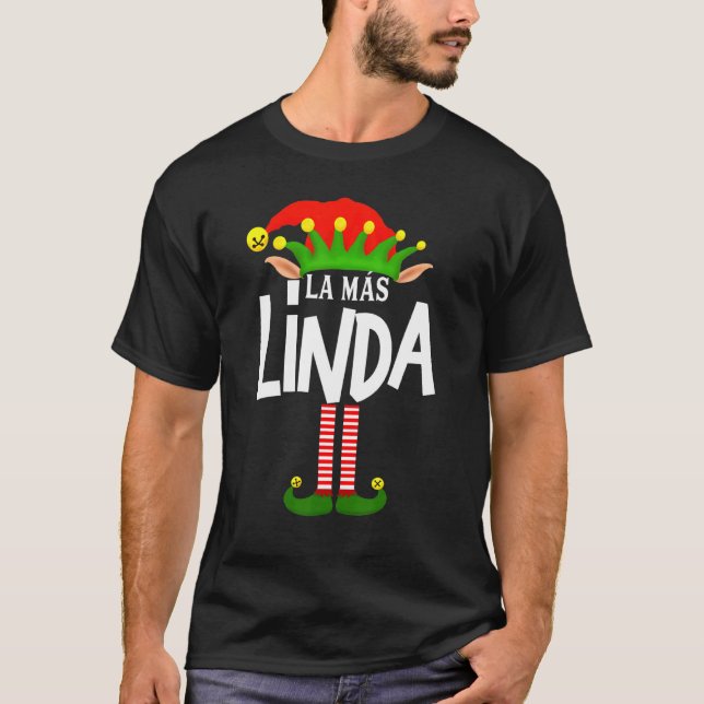 T-shirt Soy La Más Linda Elf Family Group Regroupement De  (Devant)