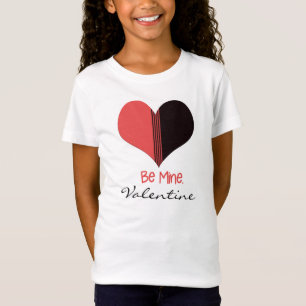 T-Shirt Soyez à moi Valentine Red Stripe Heart