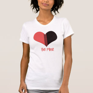 T-shirt Soyez à moi Valentine Red Stripe Heart