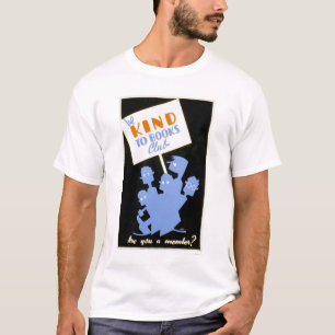 T-shirt Soyez aimable avec le club de livres WPA 1940