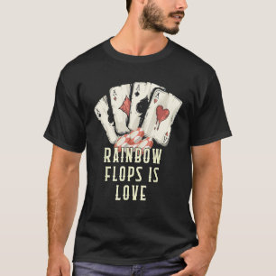 T-shirt Soyez Brave Remplissez un Flush Poker Joueur de Ca