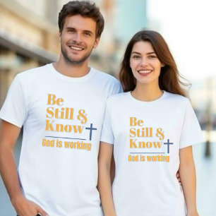 T-shirt Soyez Calme & Sachez que Dieu Travaille Unisexe