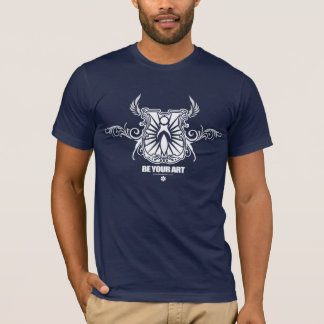 T-shirt "Soyez chemise foncée de votre art" avec le logo