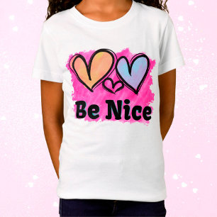 T-Shirt Soyez de beaux coeurs aquarelles
