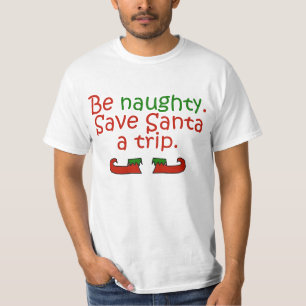 T-shirt Soyez des économies vilaines Père Noël par voya