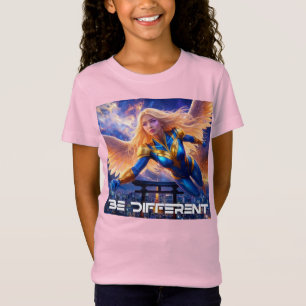 T-Shirt SOYEZ DIFFÉRENT - Héros Ange Féminin Au-Dessus de