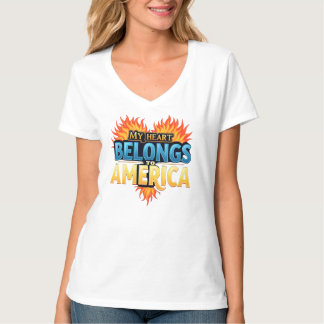 T-shirt Soyez fier de l'Amérique - Debout, brillant"