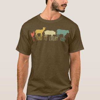 T-shirt Soyez Gentil À Chaque Type Retro Vintage Funny Veg