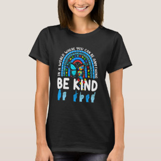 T-shirt Soyez gentil Arc-en-ciel de gentillesse Bleu de se