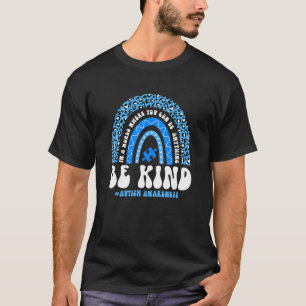 T-shirt Soyez Gentil Autisme Sensibilisation Léopard Arc-e
