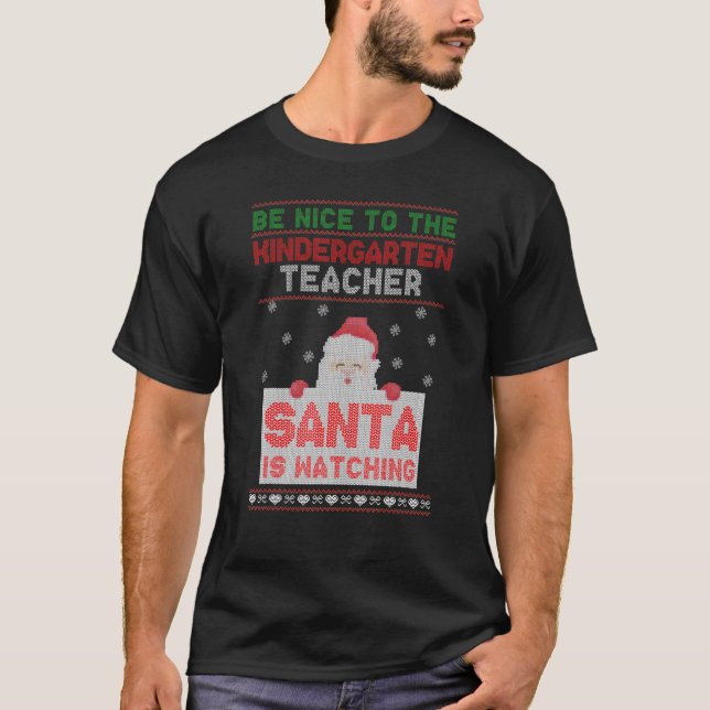 T-shirt Soyez Gentil Avec Le Gardergarten Enseignant Père  (Devant)
