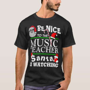 T-shirt Soyez gentil avec l'enseignant de musique Black