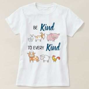 T-shirt Soyez gentil avec toutes sortes mignonnes caricatu
