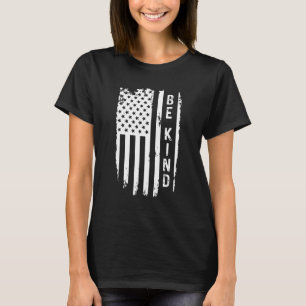 T-shirt Soyez gentil drapeau américain anti-intimidation J
