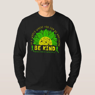 T-shirt Soyez gentil Écran Vert Tournesol Santé mentale