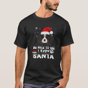 T-shirt Soyez Gentil Pour Moi Je Connais Père Noël Cavalie