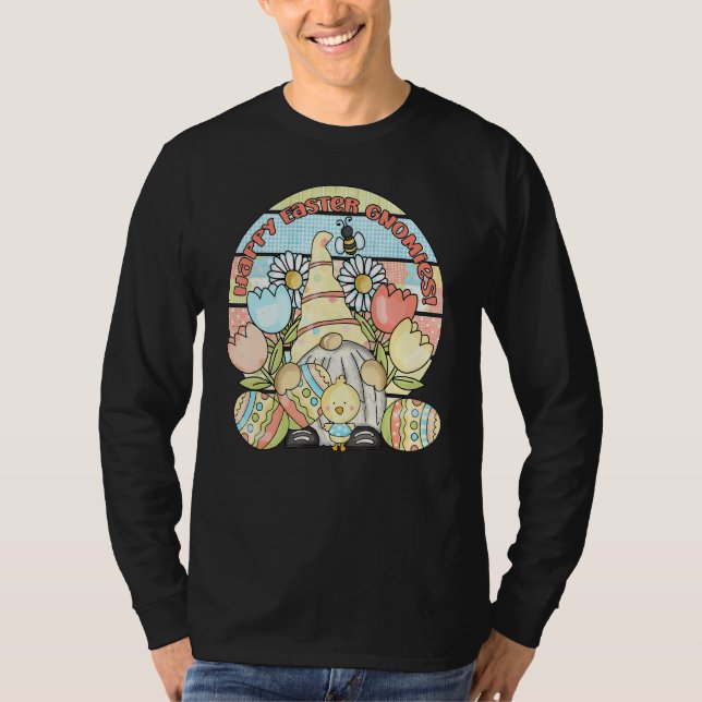 T-shirt Soyez heureux Dy Gnome Jour de Pâques Chrétien Bun (Devant)
