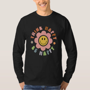 T-shirt Soyez heureux mignon Daisy Smile Face Rose Fleur R
