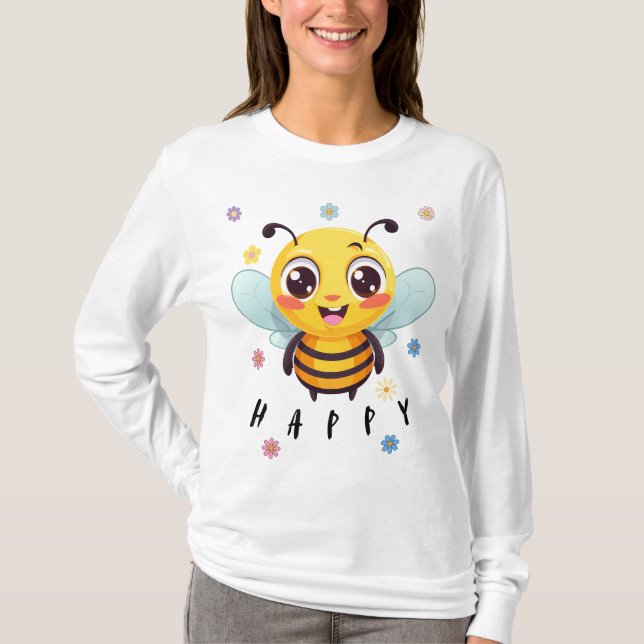T-shirt Soyez heureux Personnalisé (Devant)