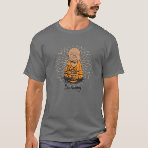 T-shirt Soyez Heureux Zen Little Baby Bouddha T Mandala T