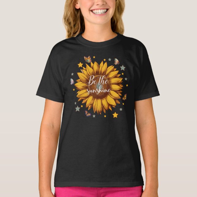 T-shirt Soyez la citation du soleil Les papillons de tourn (Devant)