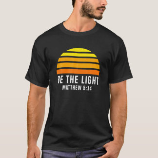 T-shirt Soyez La Lumière Matthieu 5:14 Christian Retro Vin