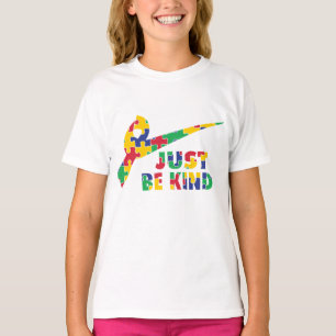 T-shirt Soyez Simplement Un Puzzle Couleurs Sensibilisatio