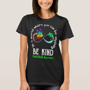 T-shirt Soyez Sûr Vert Ruban Butterfly Mental Health