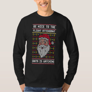 T-shirt Soyez Sympa Avec L'agent De Bord Le Père Noël Rega