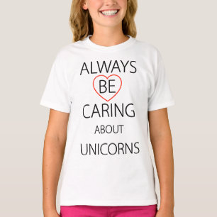 T-shirt Soyez toujours attentifs aux licornes