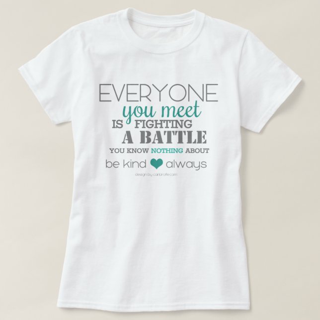 T-shirt Soyez toujours gentil (aqua) (Design devant)