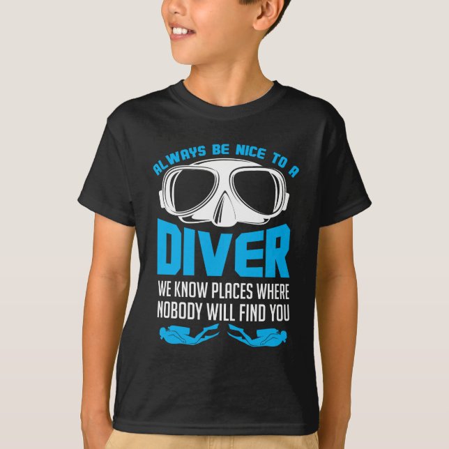 T-shirt Soyez toujours Nice à une plongée à l'air de (Devant)