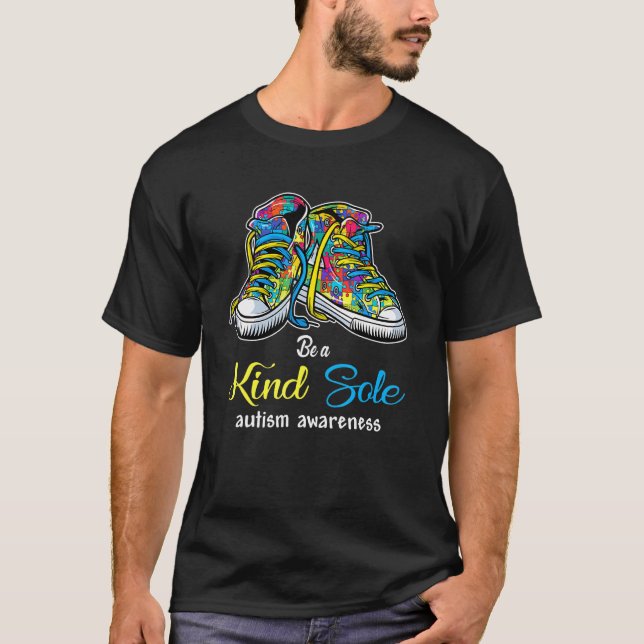 T-shirt Soyez Un Genre Sensibilisation sur l'autisme Puzzl (Devant)