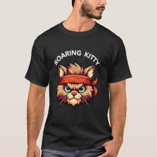 T-shirt Soyez un Kitty Rugissant Le Stop Bandeau Orange Mè