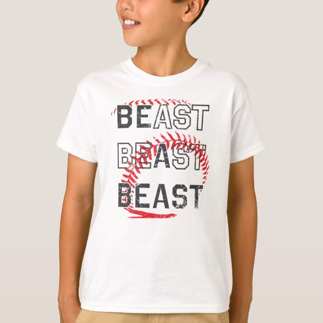 T-shirt Soyez une bête Baseball Sports Distressed Design T (Devant)