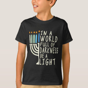 T-shirt Soyez une lumière Joyeux Hanukkah Menorah Cadeau j