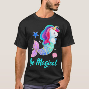 T-shirt Soyez une sirène magique Équipe de licorne Mermico
