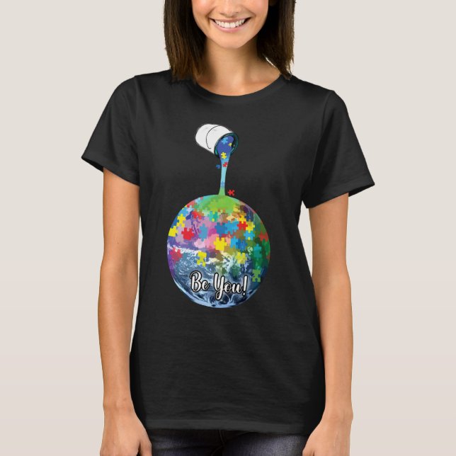 T-shirt Soyez vous, le monde va ajuster la Sensibilisation (Devant)