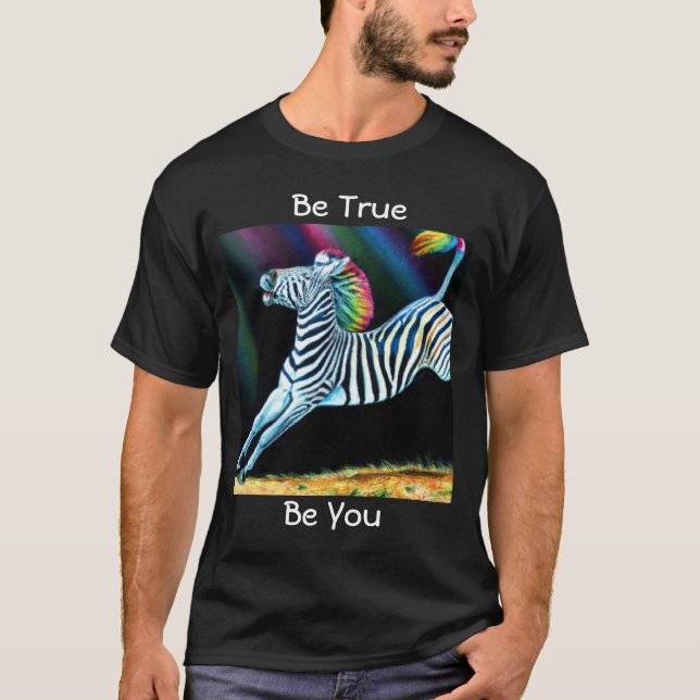 T-shirt Soyez vrai zèbre (Devant)