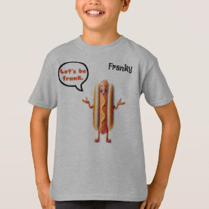 T-shirt "Soyons Frank" Hotdog Personnalisable Pun Boy's