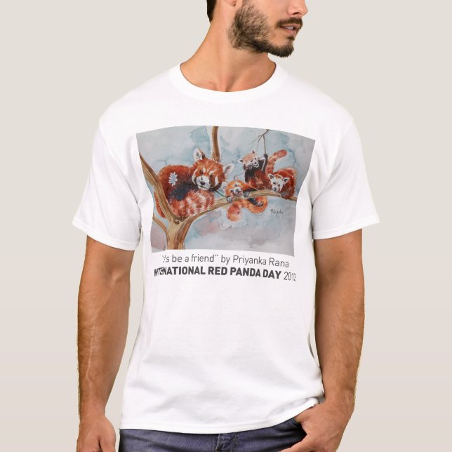 T-shirt "Soyons la pièce en t des hommes d'un ami" (Devant)
