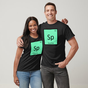 T-shirt Sp - Lancer du poids Athlétisme Symbole chimique
