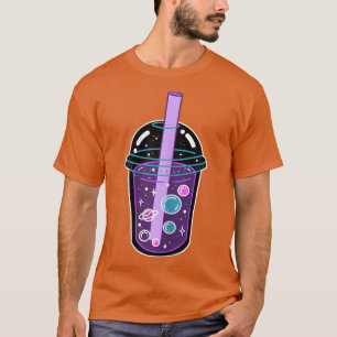 T-shirt Space Boba Thé Buble Thé japonais Anime Kawaii Cu