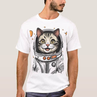 T-shirt "Space Cat Astronaut Sticker - Cute Cosmic Kitty