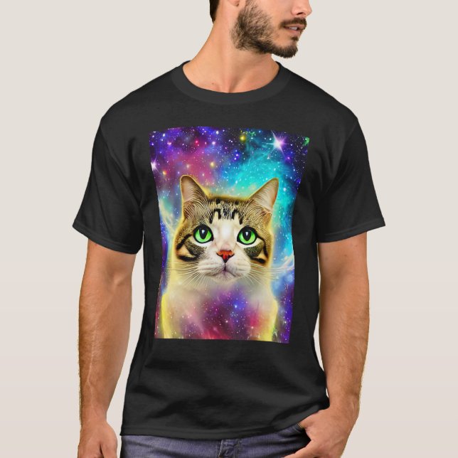T-shirt Space Cat Kitty Kitten In Cat Style 10 (Devant)