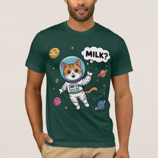 T-shirt Space Cat veut du lait !