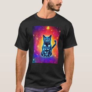T-shirt Space Chat Kitty Kitten Kitten Style Chat 1