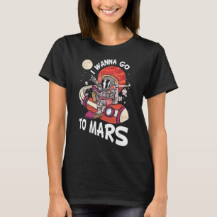 T-shirt Space Galaxy Explorer L'astronaute Je Veux Aller S